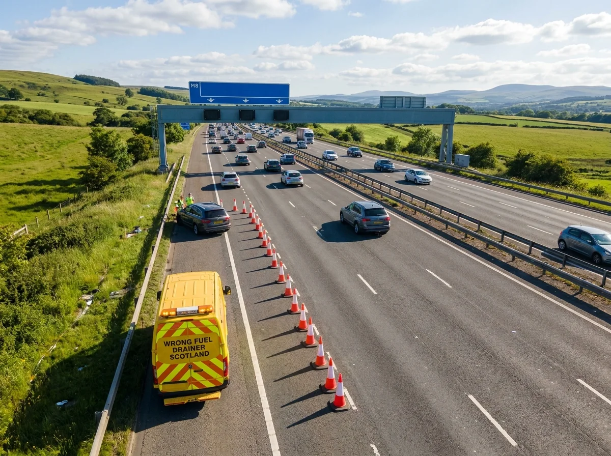Wrong fuel in your car on the M8