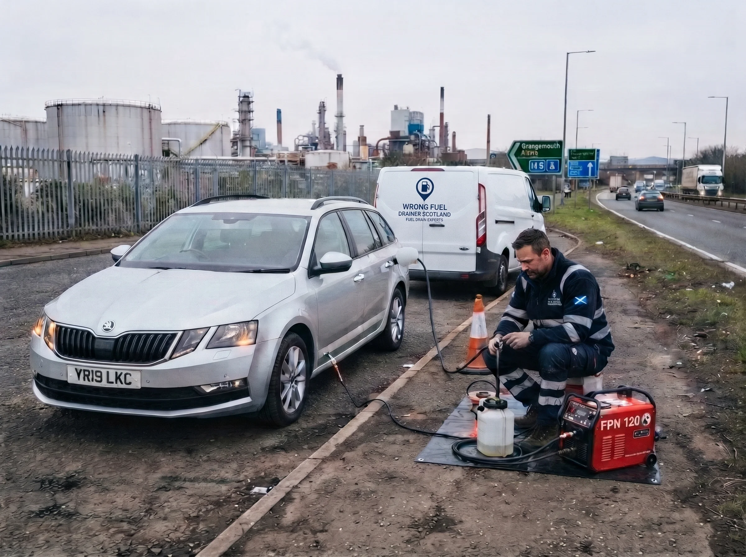 Falkirk Grangemouth Industrial, M876, Town Centre